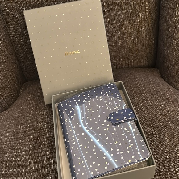 filoFAX Other - Filofax Blue Organizer Planner Personal Size Cover with inserts